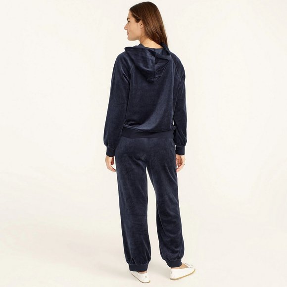J.CREW NAVY BLUE RELAXED VELOUR HOODIE - Picture 2 of 4
